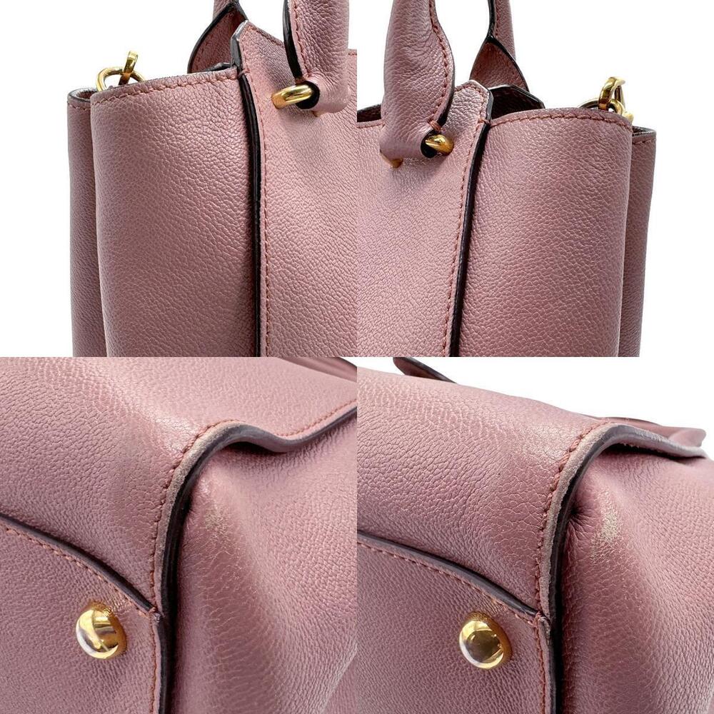 Burberry Dusty Pink Shoulder Handbag Bag Leather - Picture 3 of 4